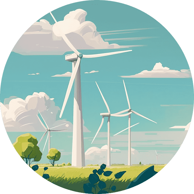 energie eolienne pour produire sans energie fossile, car renouvelable